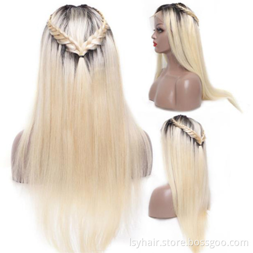 Invisible Transparent Thin Lace Front Wig Blonde Virgin Hair, Brazilian Wigs With Lace Front Love Hair Straight Human Hair Wigs